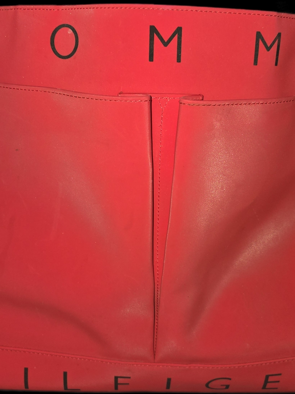 Tommy Hilfiger Red Canvas Tote Bag - Picture 4 of 6